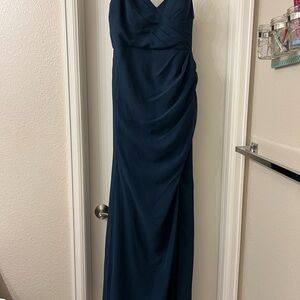 Azazie Deep Blue Maxi Dress